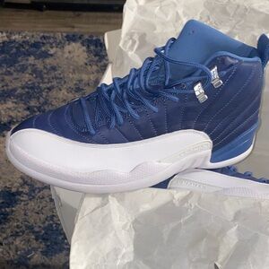 Jump Navy and White High-Top Sneakers